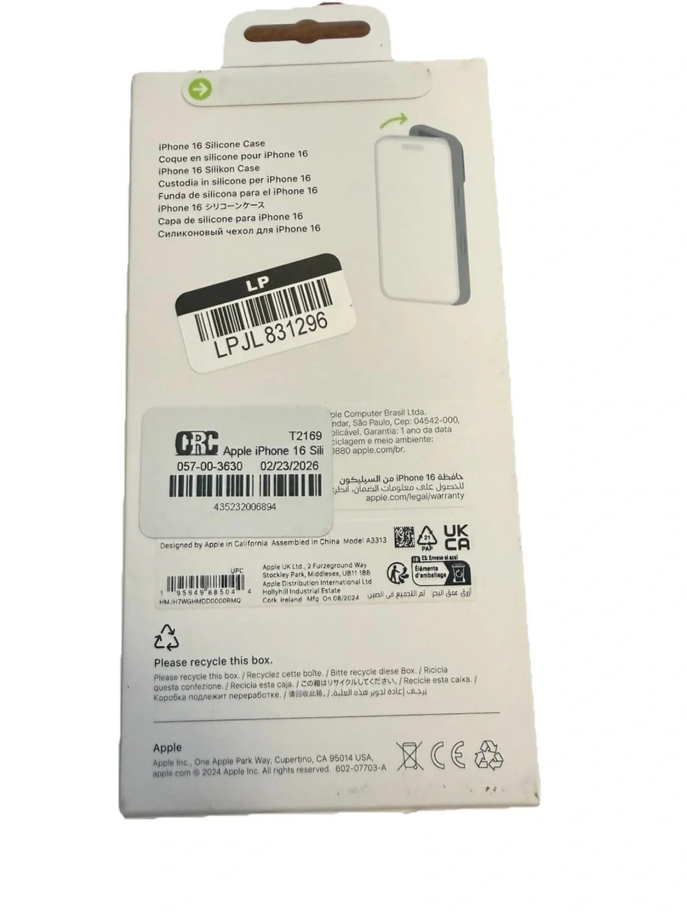 Apple iPhone 16 Silicone MagSafe Case - Blue New Sealed In Box